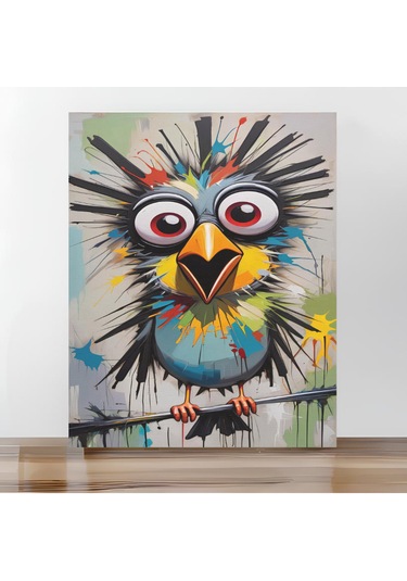 Moranka Sayılarla Boyama Tuval Seti Çıtalı 40x50 Cm Çılgın Kuş