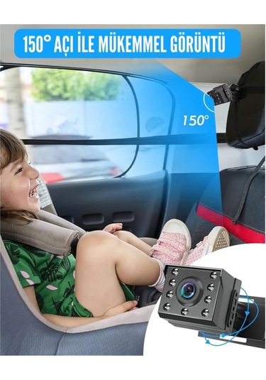 Glanz Full Hd 1080p Gece Görüşü Özellikli  Araç İçi Çocuk Bebek Kamerası