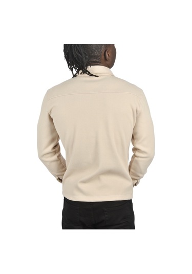 Deepsea Erkek Krem Dar Kesim Cepleri Kapaklı Çıtçıtlı İnce Kaşe Ceket Mont 2500559 False Krem