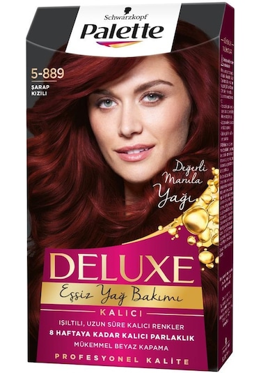 Palette Deluxe 5 - 889 Şarap Kızılı X 2 Adet Saç Boyası