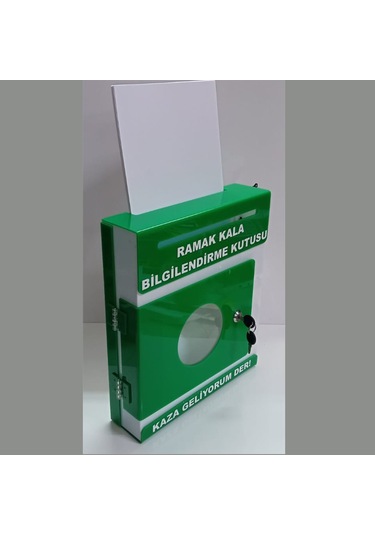 Yeşil Pleksi A-4 Ramak Kala Kutusu