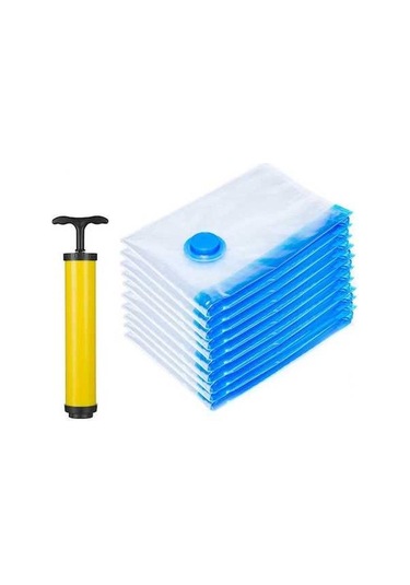 Pazly 10 Adet El Pompası İle Temiz Elektrikli Saklama Torbaları Seyahat Alanı Tasarrufu Giysi Mühür Çantası