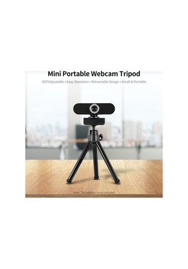 Dofolink Gümüş Renkli Tahta Mini Tripod - Aluminium Ally Malzeme, 1/4" Vida, Cep Telefonu Ve Web Kamerası İçin Taşınabilir Tutucu