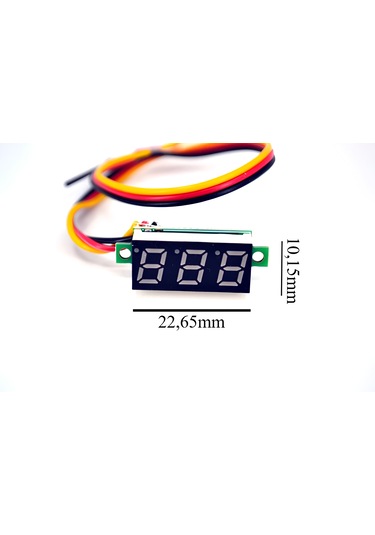 Dijital Dc Voltmetre 0-100v Mavi Rakam Çerçevesiz Küçük Dikdörtge
