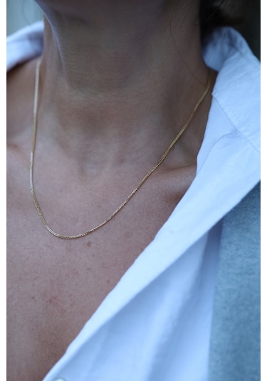 14 Ayar Altın 2 Mm Tilki Kuyruğu Zincir Znc23683 Sarı Altın