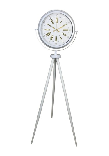 Royal White Gold Roma Rakam Tripod Ayaklı Saat Beyaz