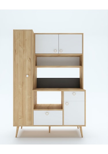 Floradesign Colombia Kahve Köşesi / Çok Amaçlı Dolap / Airfryer Dolabı / Mutfak Organizeri