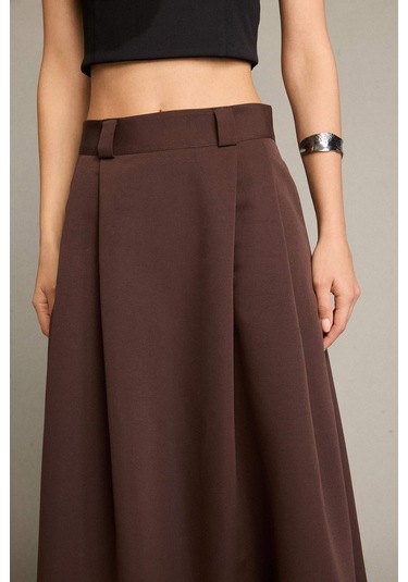 Defacto Pileli Maxi Etek G4718ax25wnbn214 Kahve