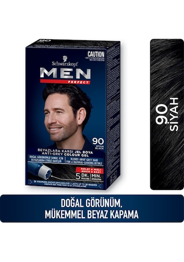 Schwarzkopf Perfect Erkek Saç Boyası 90 Siyah 3'lü