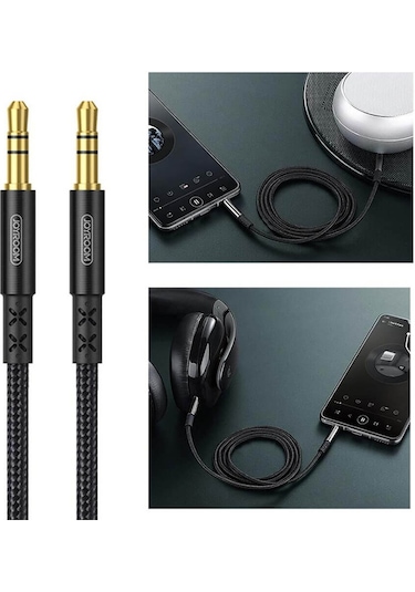 Joyroom Sy-15a1 Aux Stereo Ses Kablosu 3.5mm Erkek - Erkek Auks Kablo - 1.5 Mt