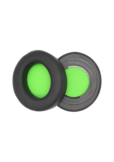 Youmex Razer Kraken 7.1 V2 Uyumlu Yeşil Protein Deri Hafıza Köpük Değiştirme Kulaklık Örtüsü Green