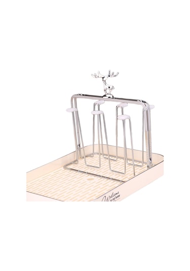 Suntek Bar Bej Için Drenaj Tepsili Ve Kulplu Kupa Düzenleyicili