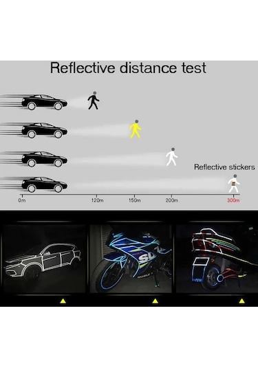 Kırmızı Bisiklet Çıkartmaları Reflektif Uyarı Bandı Folyo Film Dekorasyon Floresan Bisiklet Kask Scooter Motosiklet Güvenlik İşareti Araba Styling Kırmızı