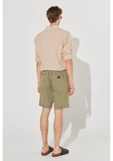 Regular Fit Normal Kesim %100 Pamuk Normal Bel Haki Chino Şort L231406801 Haki