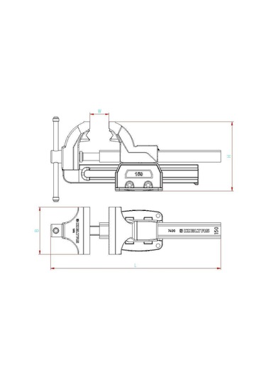 Izeltaş 7400300100 Dövme Çelik Mengene 100 MM