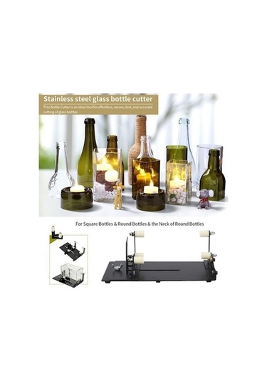 Novahub Şişe Kesme Dıy Şişe Kesici Makinesi Siyah Şişeler Ve Cam Şişeler Kesici Alet Aksesuarları Araç Kiti İle Ph Siyah