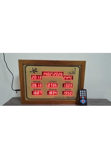 Dijital Vakit Matik İmsakiye Ev Tipi Ezan Okuyan Saat Açık