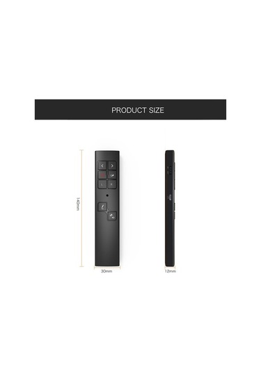 Pazly Pp930 Kablosuz Sunum Kalem, Lazer İşaretçi, 50m Uzaktan Kumanda, Şarj Edilebilir, Ppt Flip Kalem