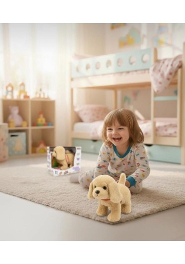 Peluş Oyuncak Köpek Kumandalı Pilli Kuyruk Sallayan Sesli Haraketli