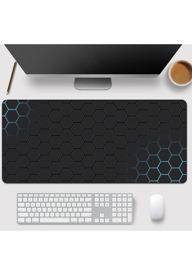Cbtx 300x700x3mm Petek Desenli Büyük Mouse Pad Kaymaz Kauçuk Masaüstü Mat - Stil 7