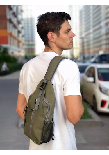 Cs Sokaklar İçin Tek Askılı Balıkçı Sırt Çantası 401090479 Khaki