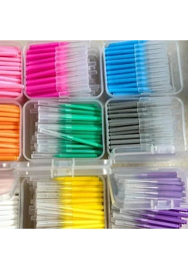 Willowhaven 80 Adet Karışık Nylon Diş Arası Fırçası 0.6-1.5mm Dayanıklı Taşınabilir Ağız Bakım Seti