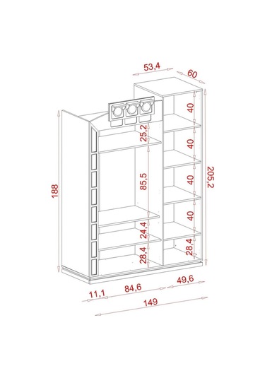 Meltem Kids Pitstop Çocuk Odası Üç Kapılı Dolap