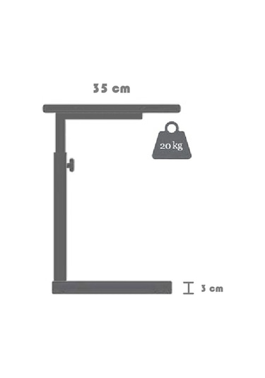 Servetavcı Laptop Sehpası Çalışma Masası Yemek Sehpası 60 x 35 Atlantik Çam