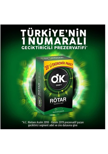 Okey Rötar Prezervatif 20'li