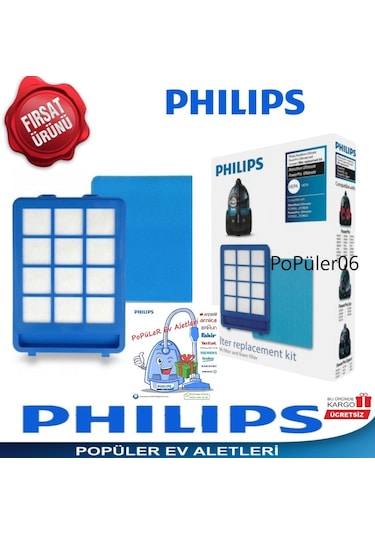 Philips Uyumlu Xb9125/07 Marathon Ön Filtre Seti