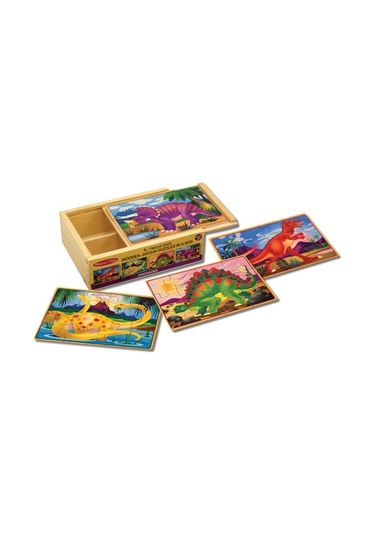 Melissa And Doug Ahşap 12X4 Yapboz Seti Dinozorlar