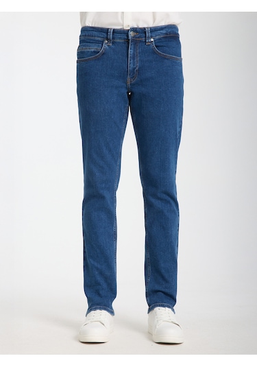 Jud Alex 100 Normal Bel Mavi Tapared Slım Jeans Erkek Mavi