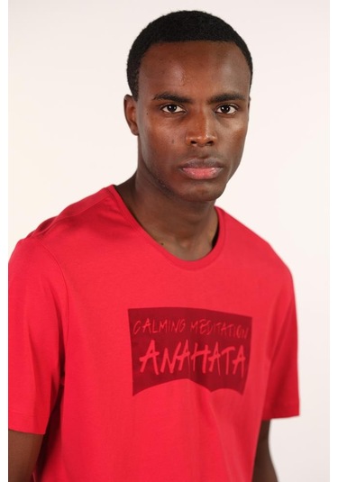 Arma Erkek Bisiklet Yaka Tişört Y22344401801 kırmızı