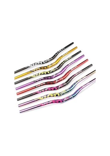 Lunje Alüminyum 31.8 780 Mm Riser Mtb Gidon Bisiklet Gidonu Mor Siyah Mor