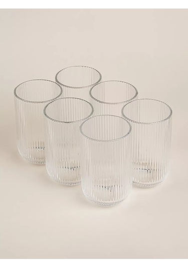 Sl Home Çeşitli Cam Bardaklar 6 Parça 400 Ml "modern" Set 246376571 Beyaz