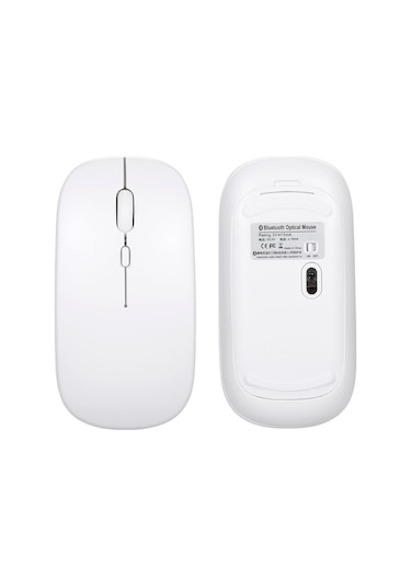 Monyee 10 İnç Şarj Edilebilir Bluetooth Klavye Ve Fare Seti, 78 Tuşlu İnce Tasarım, 3 Dpı Ayarlı Fare, Çoklu Sistem Uyumlu, Beyaz Diğer