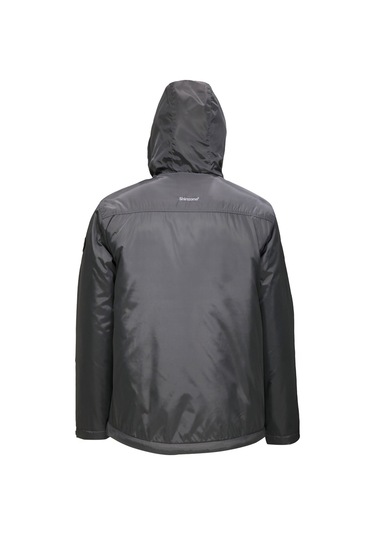 Erkek Kapitone Kapüşonlu Içi Peluş Antrasit Mont 001