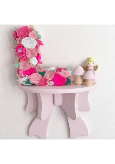 Tongxida Ahşap Fiyonk Raflar Çocuk Odası Dekorasyon Tutucu Pembe/ Pembe