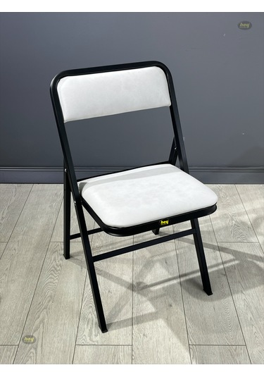 Hey 2'li Katlanır Kamp Sandalyesi Piknik Sandalyesi Kirli Beyaz