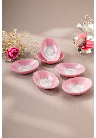 Emsan Pastel 6 Parça Cam Gondol 12 Cm Pembe Pembe