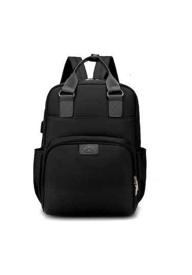 Siyah Fonksiyonlu Çok Çantası Bebek Bakım Anne İq Siyah Siyah