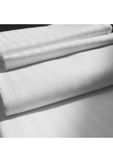 Mena Design Beyaz Saten Nevresim Takımı Çift Kişilik Beyaz