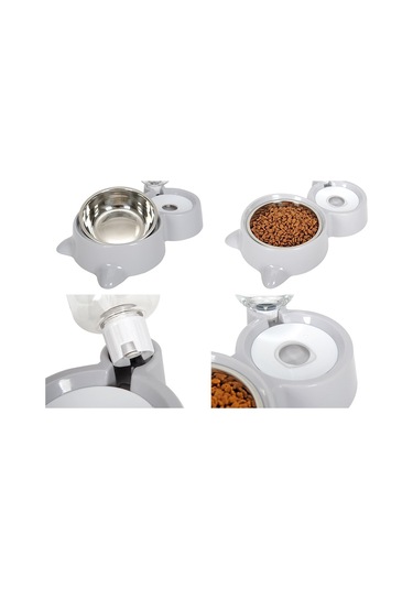 Technosmart Otomatik Su Sebilli Büyük Boy Kedi Köpek Mama ve Su Kabı