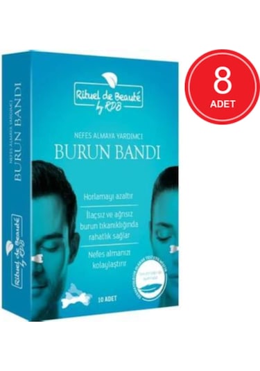 Rituel De Beaute Horlama Azaltıcı Burun Bandı 10'lu x 8 Paket