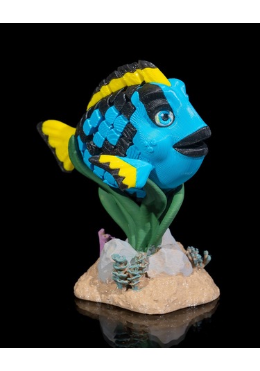 Hareketli Mavi Cerrahbalığı Ve Standı 10x6,5 Cm
