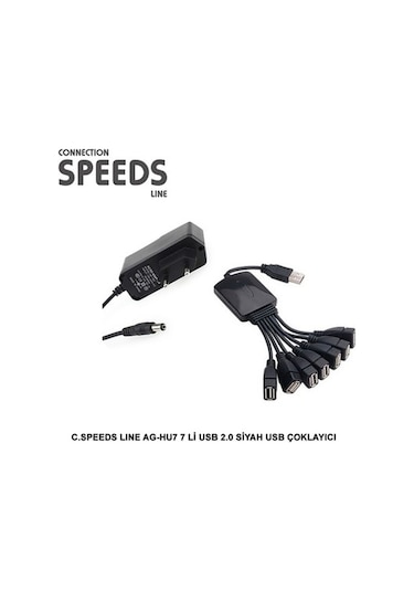 C.Speed Adaptörlü 7 Port Usb  Çoklayıcı