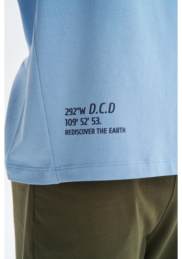 Arma Erkek Regular Fit Basic Reglan Kollu Süprem Bisiklet Yaka Tişört Y29344472202 Mavi