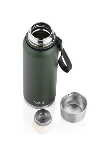 Schafer Çelik Termos 1000 Ml Yeşil Renk Yeşil