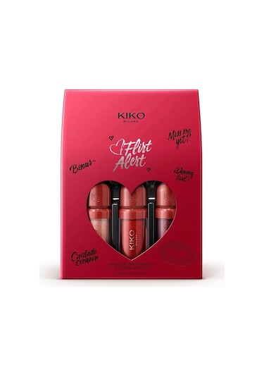 Kiko Flirt Alert Mini Kisses Maxi Shine Kit 3d Hydra Lip Gloss