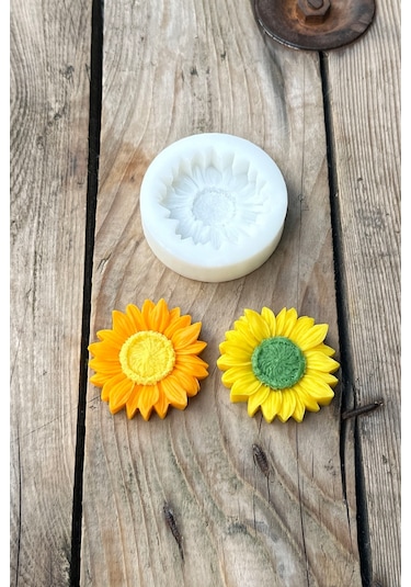 Ayçiçeği Tekli Mum Kalıbı Silikon